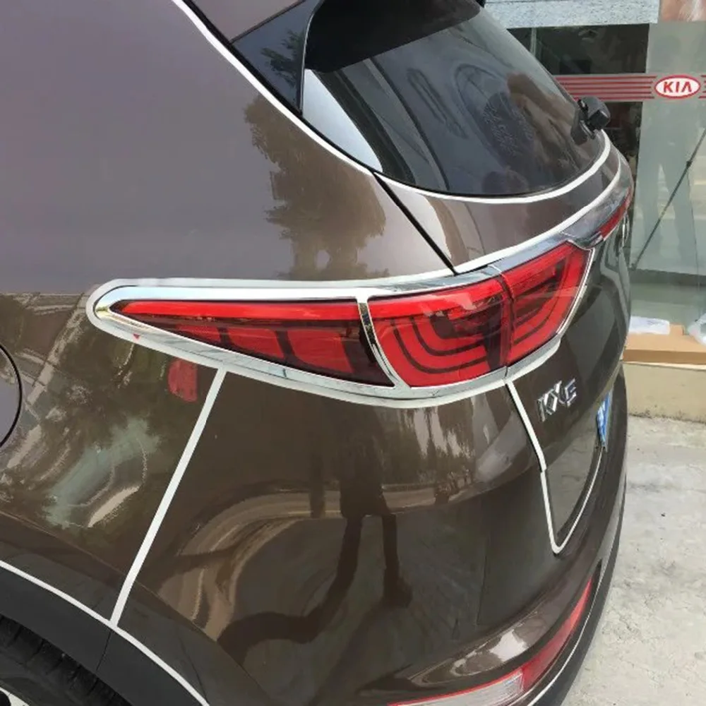 High-quality Rear Light Lamp Cover Trim Tail For Kia Sportage Kx5 2015-2018 4PCS ABS Chrome plated accessories | Автомобили и