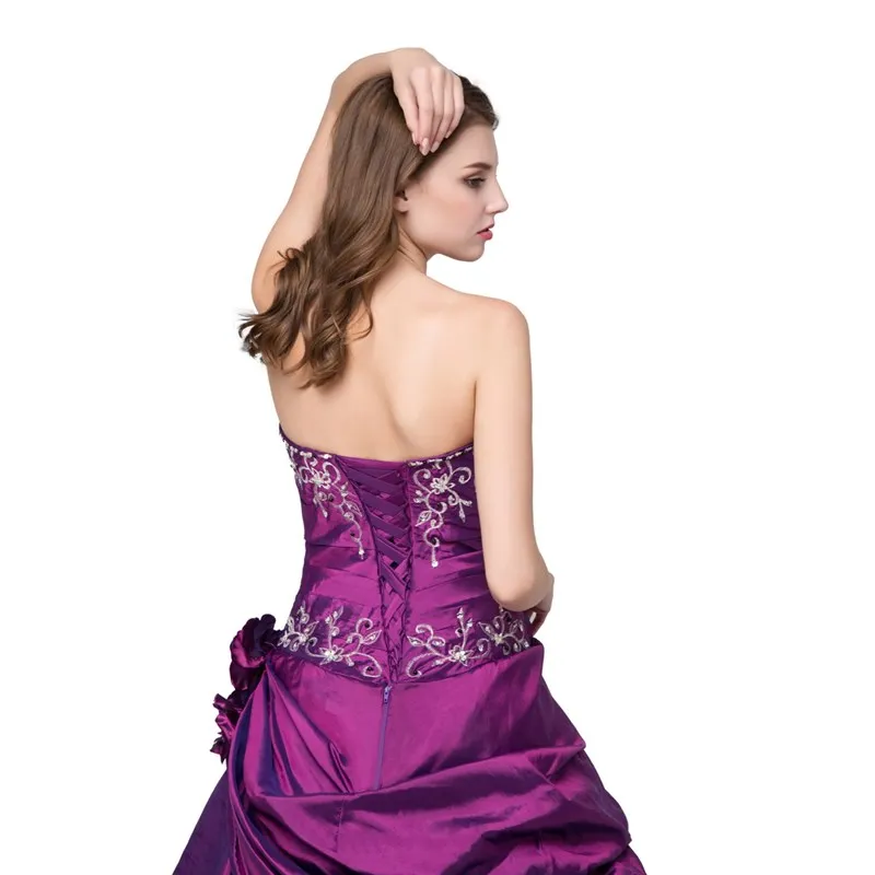 Ruthshen Vestidos De 15 Anos без бретелек фиолетовые плиссированные дешевые платья Quinceanera