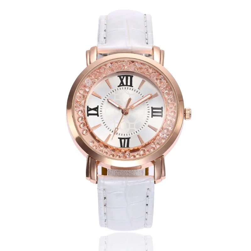 Роскошные женские часы кожаные relojes Алмазные кварцевые наручные браслет подарок