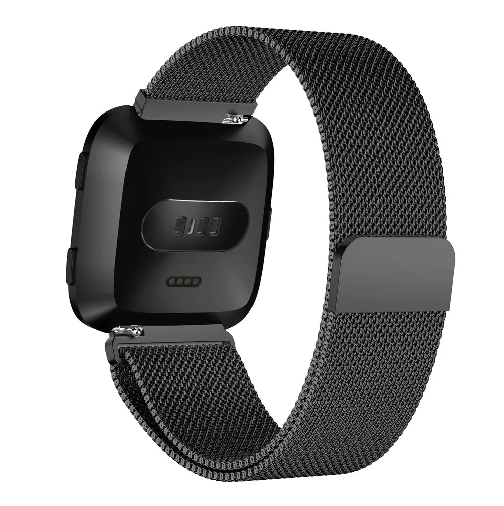 Нержавеющая сталь Магнитная Миланская петля ремешок для Fitbit versa Замена браслет металлический ремешок для Fit bit versa ремешок для часов