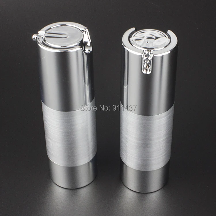 50PCS sliver 30ml airless pump packaging for cosmetic plastic 30 ml bottle with round 30ML dispenser | Красота и здоровье