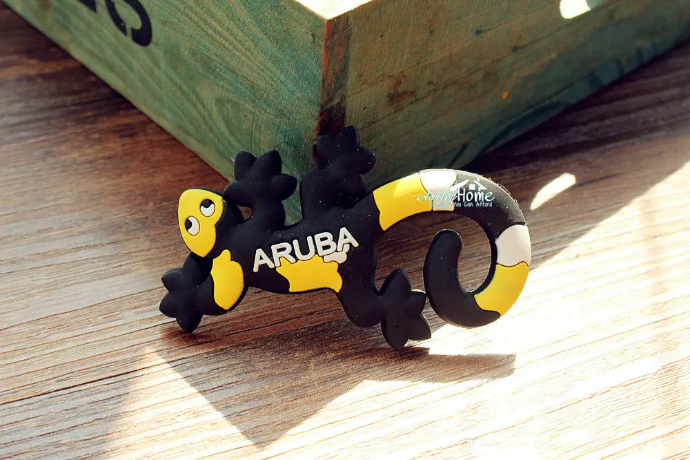 Аруба ящерица животных смешные туристических путешествий Сувенир 3D резиновые