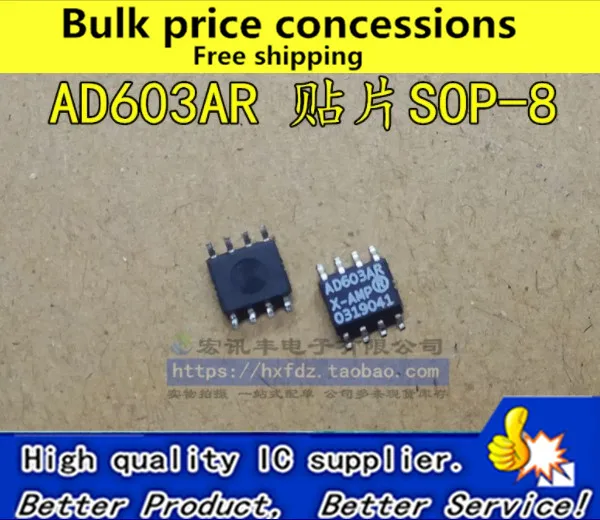 10 шт./лот 50 новый оригинальный операционный усилитель AD603AR AD603A AD603ARZ AD603 patch SOP 8