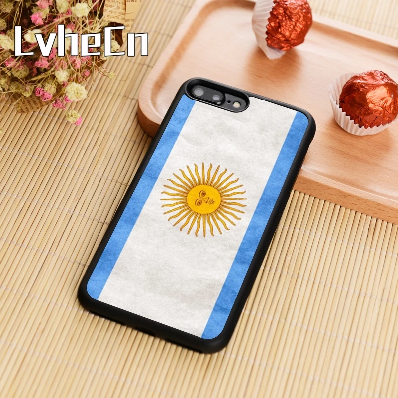 Чехол для телефона LvheCn Country Fun Flag Argentina Sun для iPhone 5s SE 6 6s 7 8 Plus 10 X Samsung Galaxy S6 S7 Edge S8 S9.