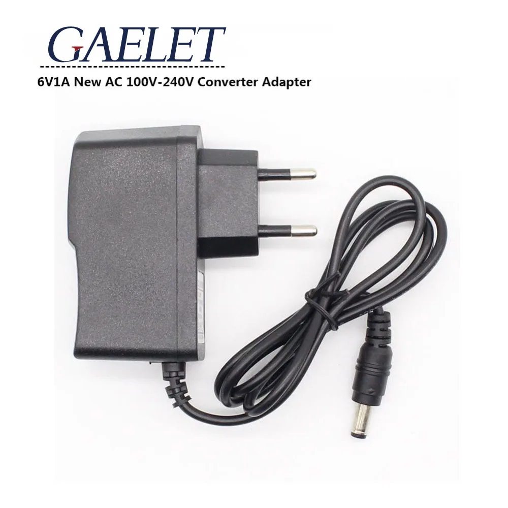 1 шт. 6V1A Новый AC 100 V 240 конвертер адаптер с источником питания от постоянного тока 6