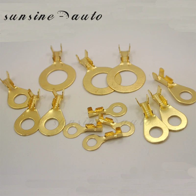 

100pcs 2.5mm 3.2mm 4.2mm 5.2mm 6.2mm 8.2mm 10.2mm Dia Copper Circular Splice Terminal Wire Naked Connector For 0.3-1.5mm2 Wire