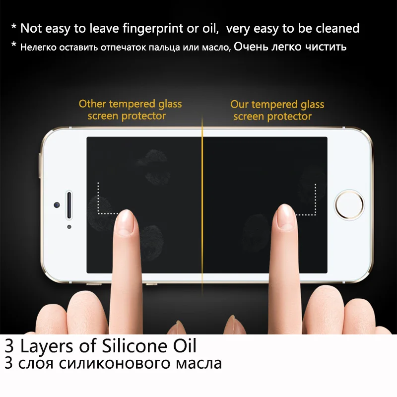 Защитное стекло закаленное для iPhone 5/6/6s/7/8 Plus/X/XS MAX/XR | Мобильные телефоны и