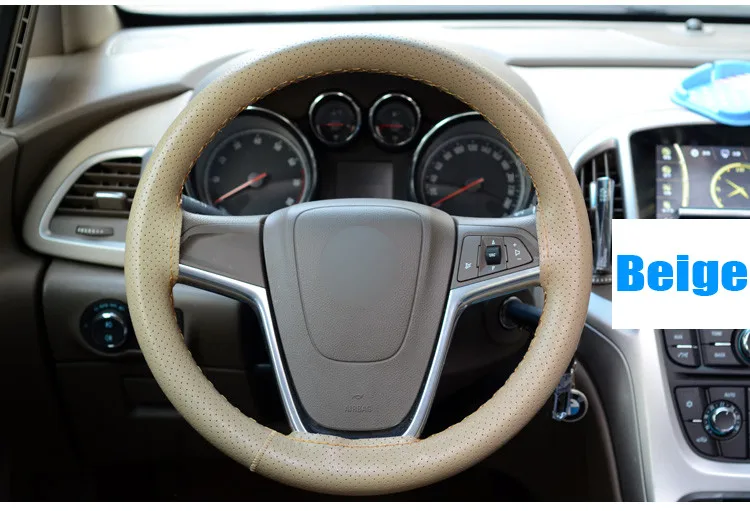 1 шт. аксессуары для салона автомобиля чехлы руля DIY очень мягкая дышащая кожаная