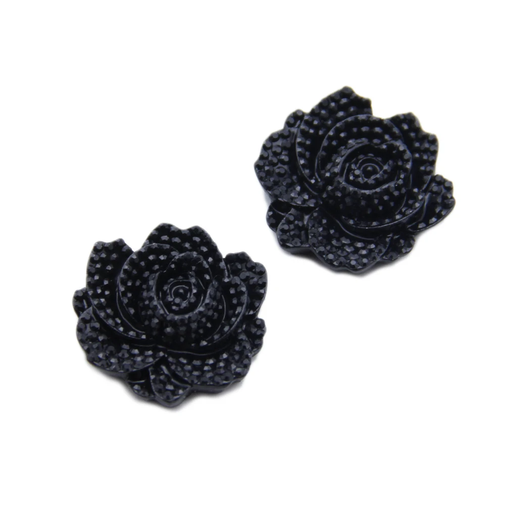 David Accessories 20 шт. 3D цветок полимерные Стразы плоские с оборота для свадьбы с украшением в виде пуговицы, поделка рукоделие аксессуары, 20Yc5799 - Цвет: 25x25mm