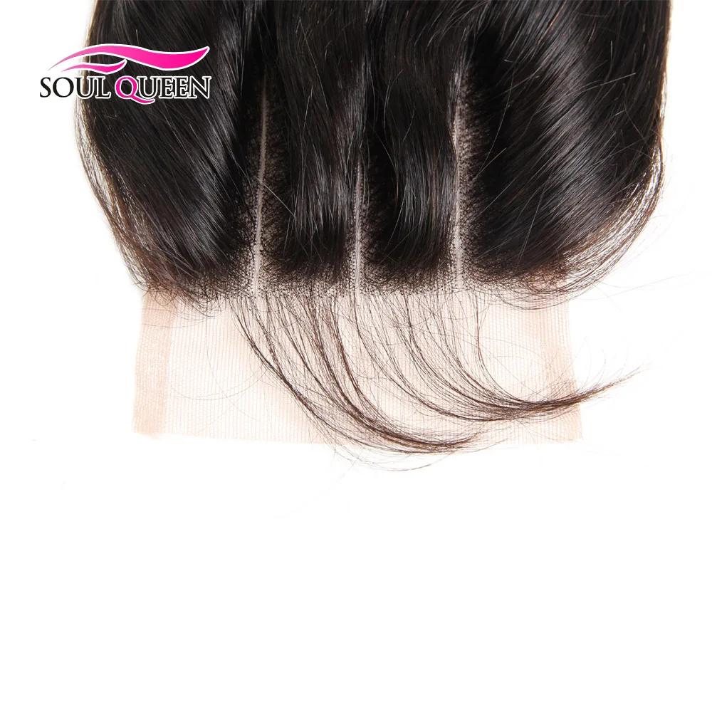 Top Lace Closure Brazilian Virgin Hair Body Wave 4x4 Bleached Knots Closures 3 Free Middle Part |
