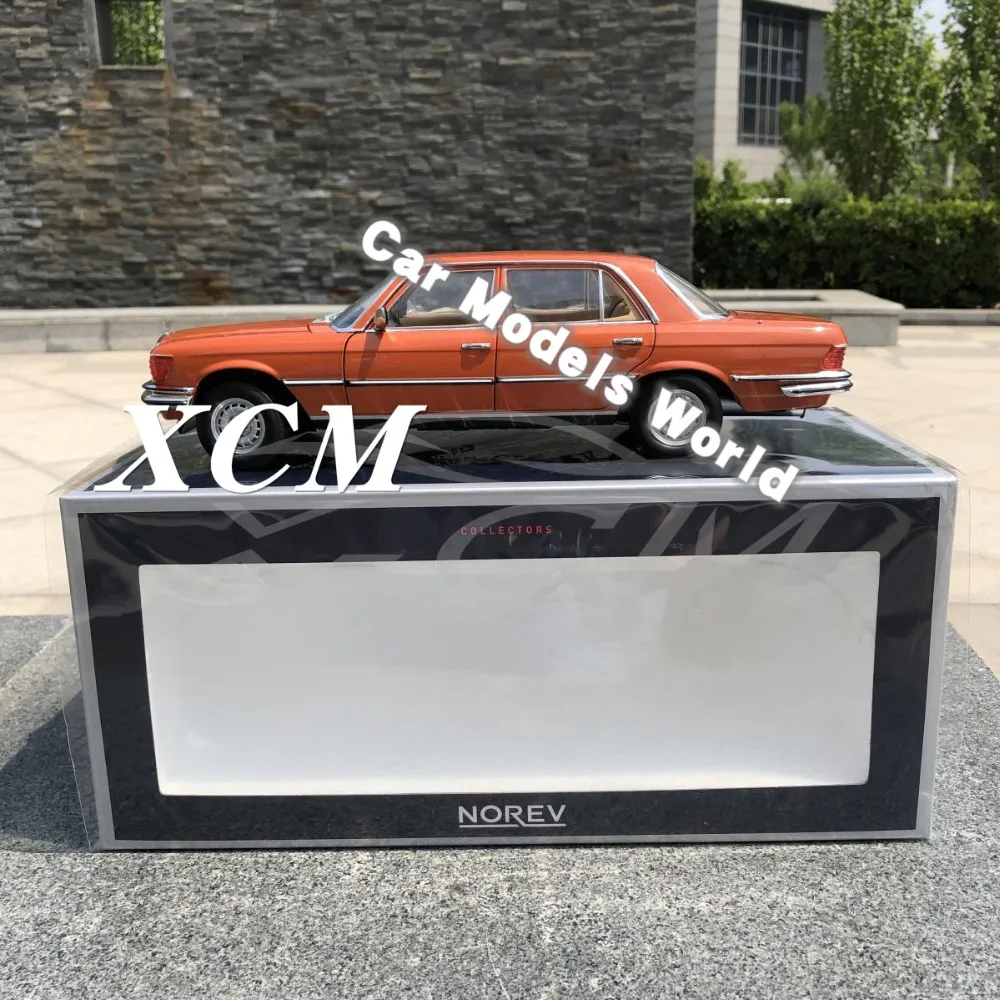 Литая модель автомобиля для Norev 450 SEL 6 9 1976 (Оранжевый металлик) 1:18 + маленький