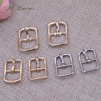 new arrived 20pcslot 12mm 10mm silver gold small square alloy metal shoes bags belt buckles diy accessory sewing scrapbooking