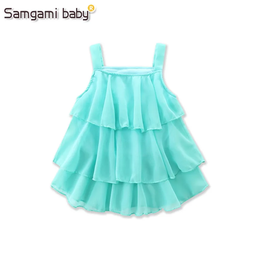 SAMGAMI комплекты одежды для маленьких девочек новые летние модные стильные зеленые