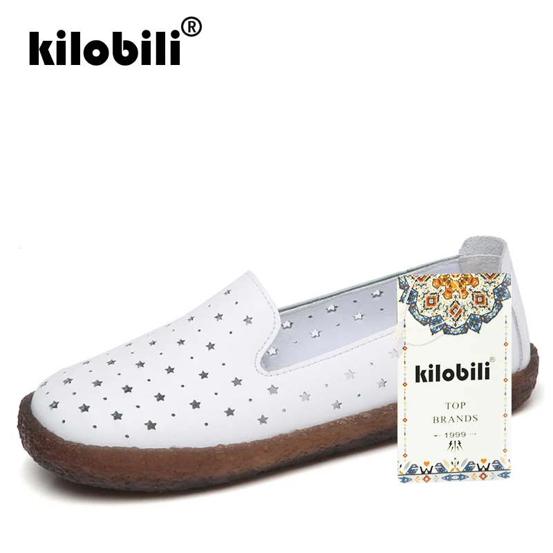 Kilobili/2019 г. летние женские туфли на плоской подошве балетки лоферы без застежки с