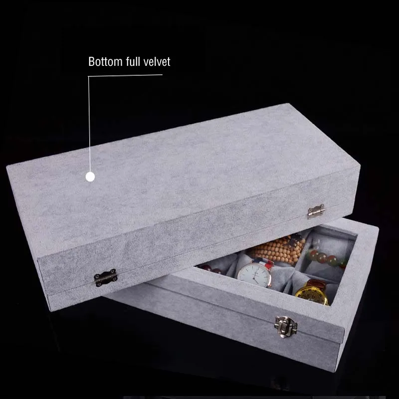 

Wood Watch Boxes&Packaging 10 Grids and Jewelry Display Case Fashion Storage Organizer Box Holder
