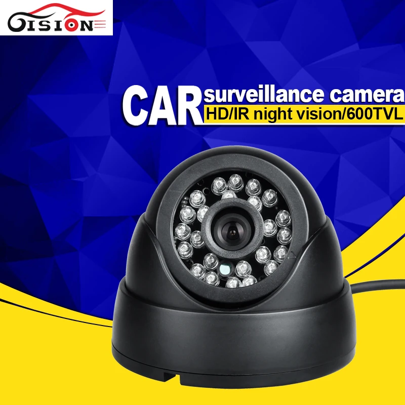 Бесплатная доставка 600TVL Крытая CCD Автомобильная камера пластиковый купол 4 Pin