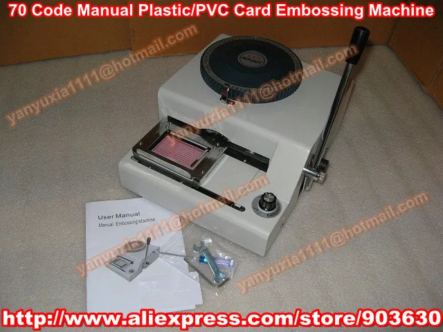 

Manual 70 Code Letterpress PVC card embossing machine Magnetic Membership ID Plastic Card Embosser Printer