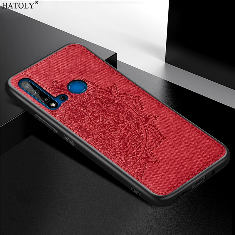 Чехол для Huawei P20 lite 2019 чехол из ТПУ с тканевой рамкой телефона принтом задняя