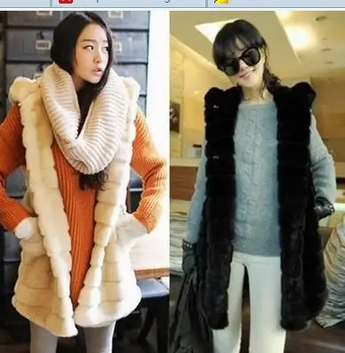 Женский Длинный жилет с капюшоном YR76 черная и белая верхняя одежда большого