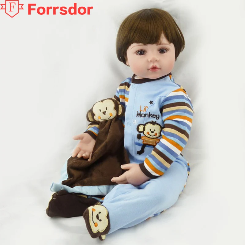 Forrsdor 55 см хит продаж ifelike Мягкие силиконовые куклы в полосатых штанах bebe reborn corpo de