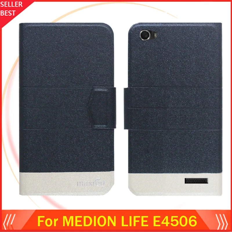5 видов цветов жарко! Чехол для телефона MEDION LIFE E4506 кожаный чехол с откидной