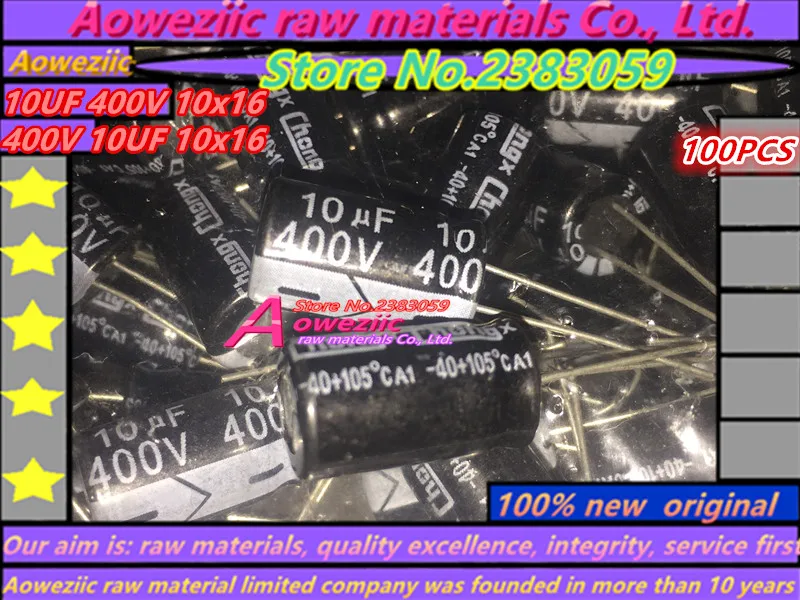 Aoweziic {100 PCS}( 10UF 400V 10x16 )( 10V 1000UF 8x20 8*20 16V 10x20 10*20 ) | Электронные компоненты и