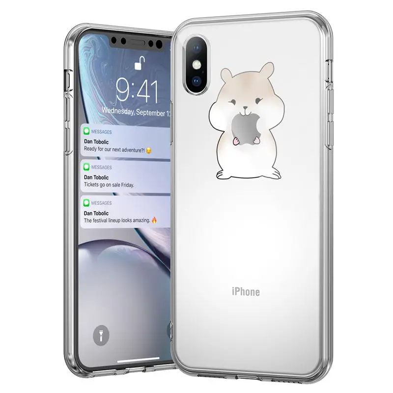 4217 Прозрачный чехол для телефона Ottwn для iPhone 7, 8, 6, 6s Plus, 5, 5S, SE, мягкий ТПУ чехол с милыми мультяшными животными для iPhone X, XR, XS, Max, прозрачный чехол - Цвет: 4217
