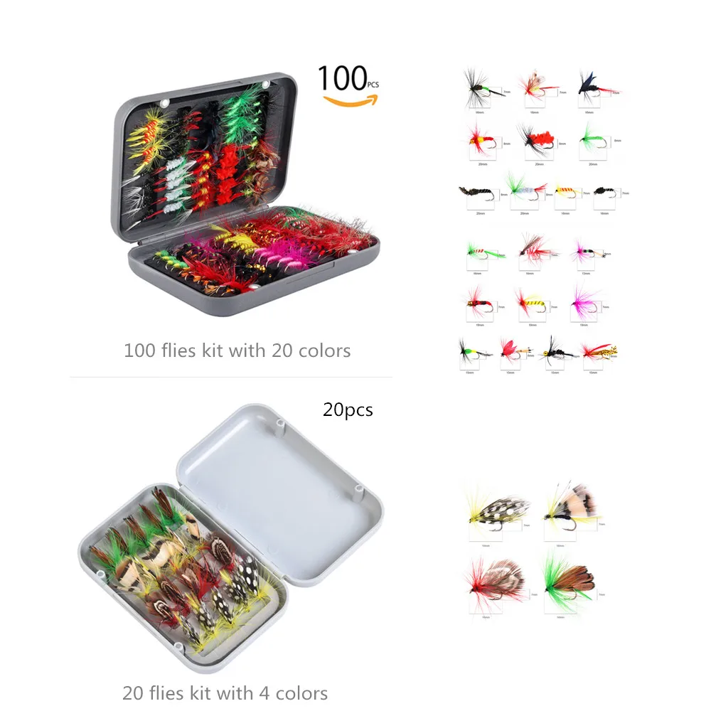 20 шт. 100 шт./кор. приманка для ловли нахлыстом мушки из высокоуглеродистой стали