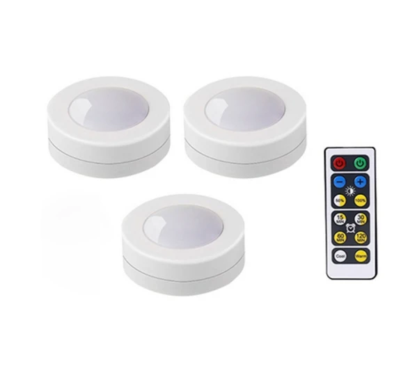 1Controller 3Lamp Светильник для шкафа, беспроводной, с регулируемой яркостью, сенсорный датчик, двойной цвет, светодиодный, ночные лампы, батарея, дистанционное управление, подходит для кухни, лестницы - Цвет: 1Controller 3Lamp