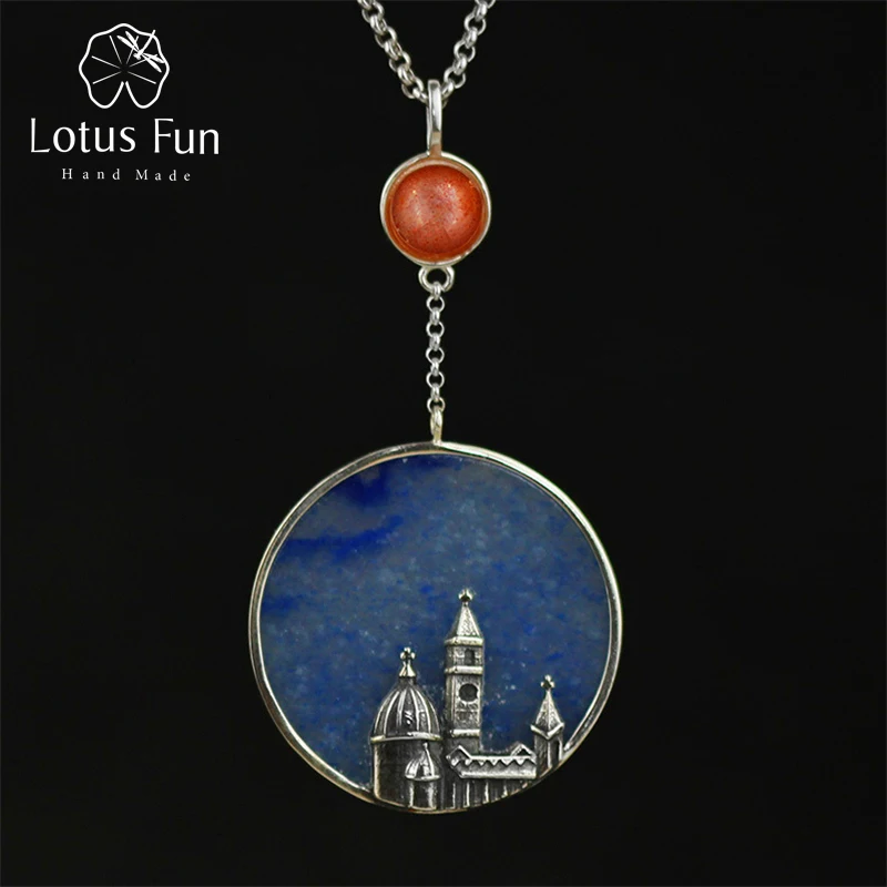 Женский кулон флорентийский Собор Lotus Fun без цепочки с натуральным авантюрином
