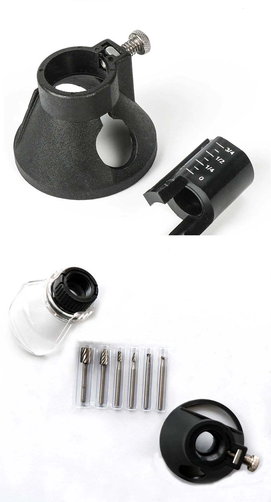 Tungfull DREMEL шлифовальный станок с защитной крышкой резной локатор шлифовальный весы с 6 в 1 деревообрабатывающие заусенцы резак Dremel роторный инструмент