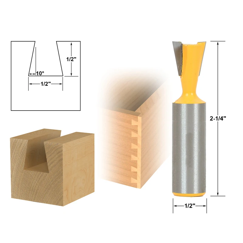3pcs/lot Bit Dovetail Router Set - 1/2&quot Shank | Инструменты