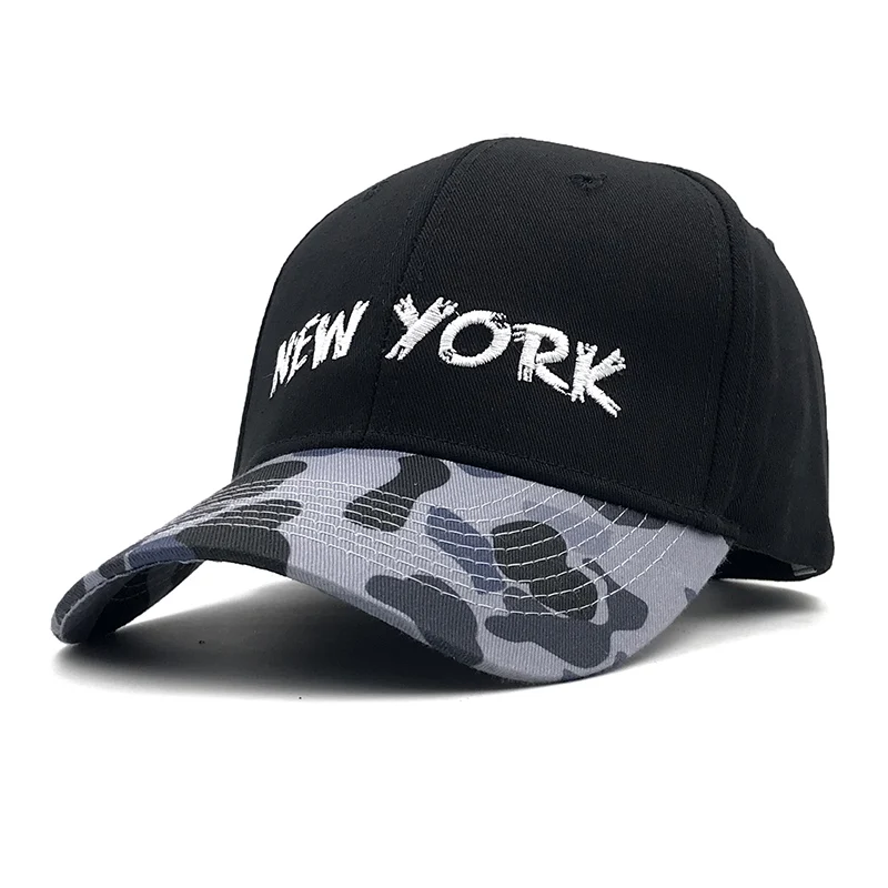 Кепка с вышивкой NEW YORK бейсболка для мужчин и женщин камуфляжная винтажная