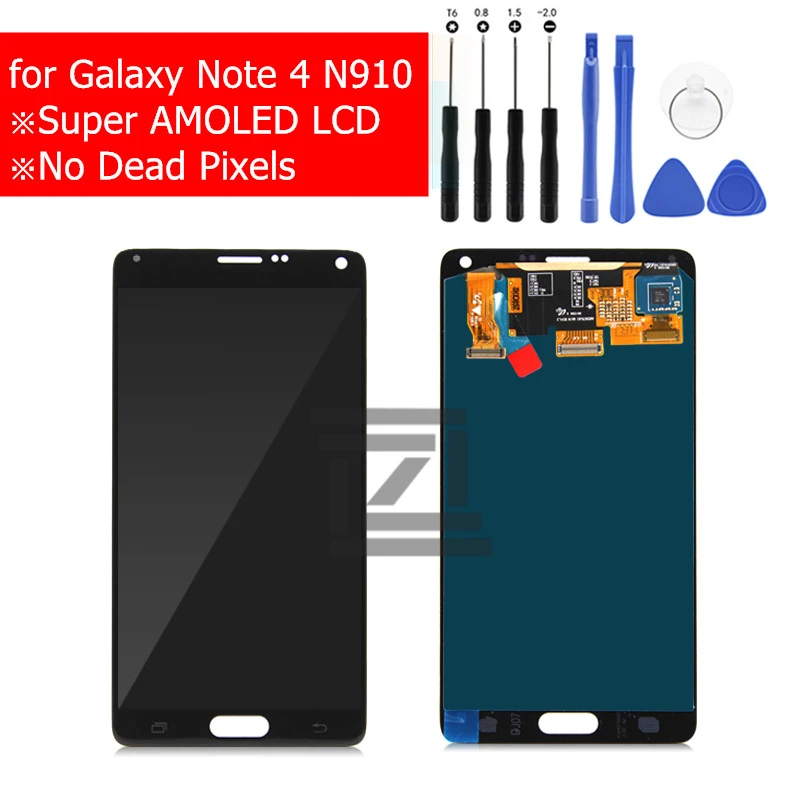 ЖК дисплей для Samsung Galaxy Note 4 дигитайзер сенсорного экрана в сборе N910 N910F замена