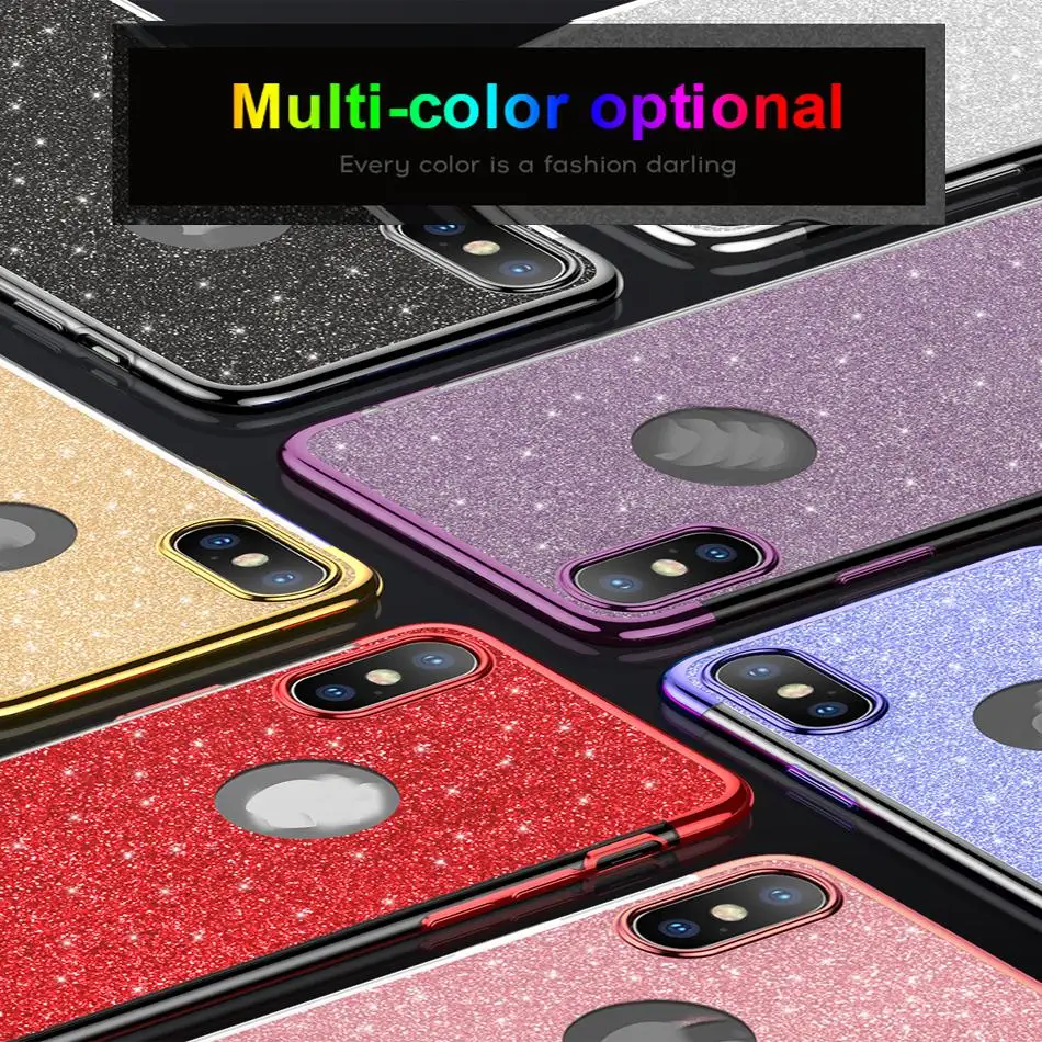 Искристое покрытие Мягкий Силиконовый Чехол Для Сяо mi красный примечание 6 Pro