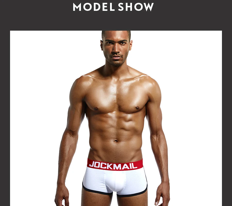 JOCKMAIL, фирменное Мужское нижнее белье, боксеры, плавки с сексуальным мешочком для пениса, усиление выпуклости спереди+ сзади, Двойная съемная чашка пуш-ап