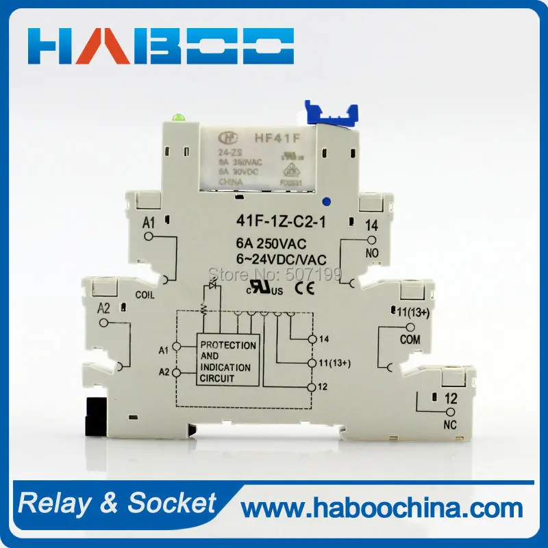 20 комплектов упаковка 24VDC 41f 1Z C2 розетка с HF41F реле белого цвета|relay with socket|relay
