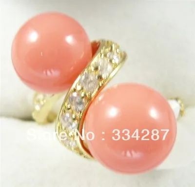 Кольцо с жемчугом 10 мм белый розовый серый черный желтый синий красный черный|pearl