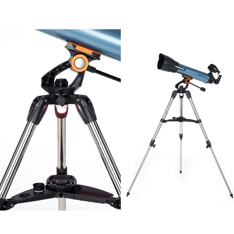 Рефракторный телескоп CELESTRON INSPIRE 100AZ прочный стальной штатив адаптер для