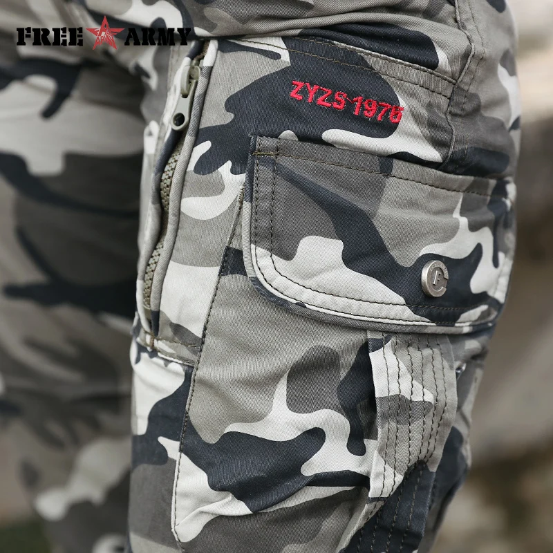 Женские камуфляжные брюки брюки-карго в стиле милитари модные повседневные