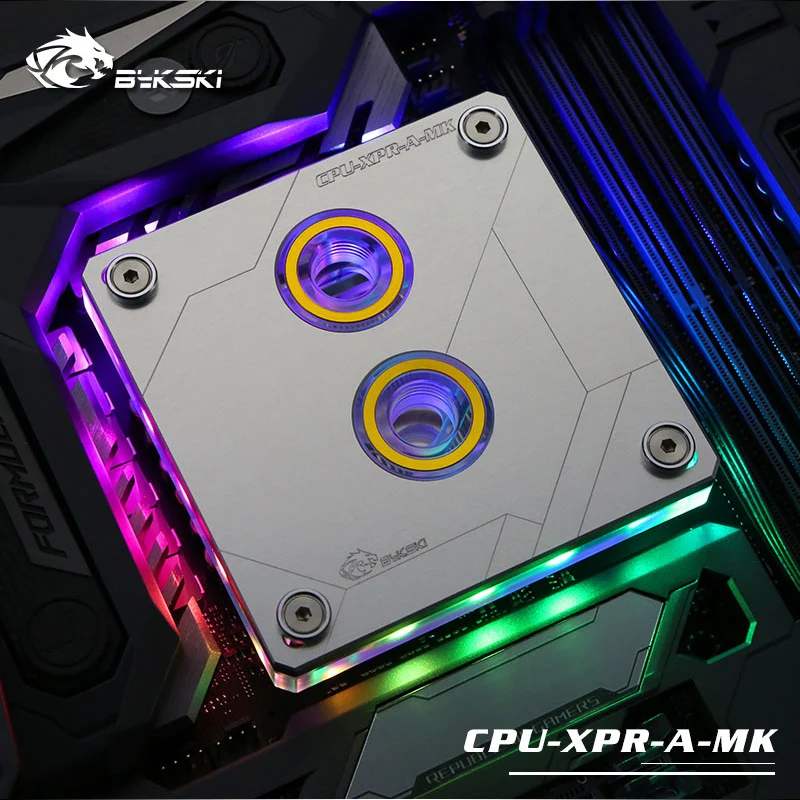 Водяной блок Bykski для процессора INTEL LGA1150 1151 1155 1156 2011 2066 X99 I7 RGB светильник с