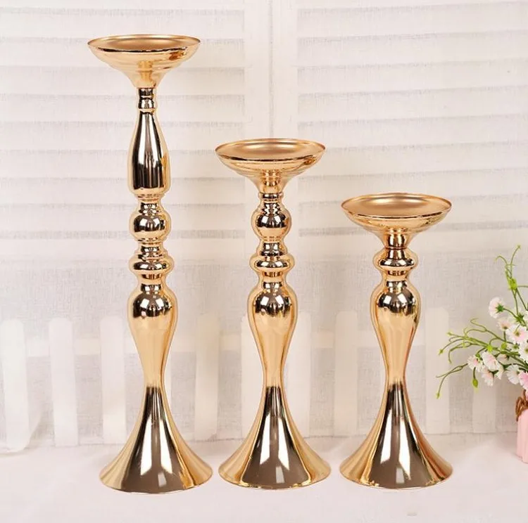 Новинка свадебный подсвечник серебристый золотистый искусственный дорожный