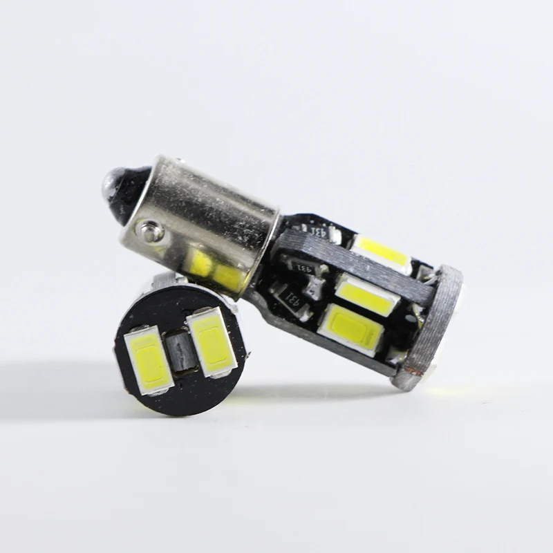 10X лампада led BA9S BAX9S T4W 1 Вт Автомобильный номерной знак свет Поворотная сигнальная