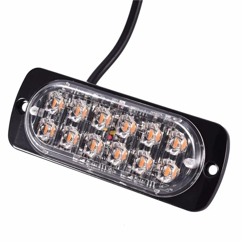 

Ultra-thin LED Beacon Light High Power 36W Waterproof Police Lights 12V-24V 12 LED Car Truck Emergency Side Strobe Warning Light
