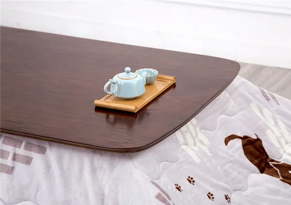 4 шт./компл. стол из цельного дерева набор Kotatsu 1 стол 2 футоны 1 нагреватель японский Стиль дома Гостиная набор мебели для центра Кофе стол