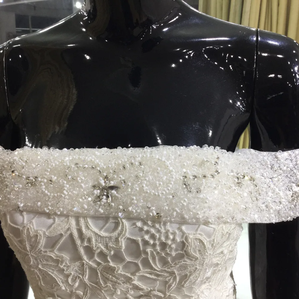 2017 Vestido De Noiva Лодка шеи реальное изображение свадебное платье без рукавов