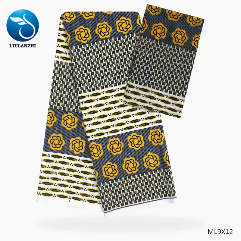 

LIULANZHI новейшая шифоновая фотография, дизайнерская африканская шифоновая ткань для платья 4 + 2 ярда ML9X12