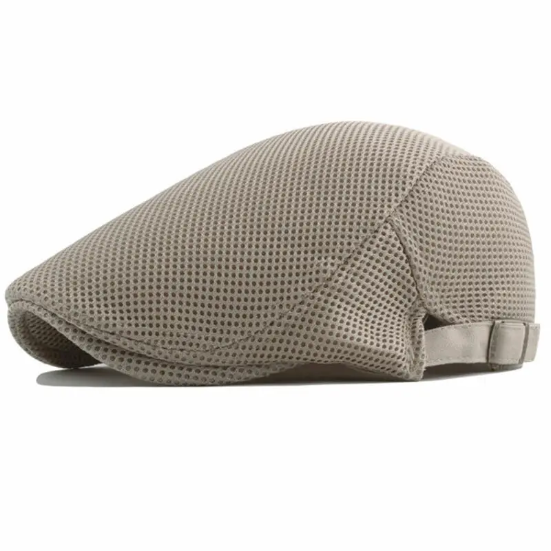 2019 NEW Summer Men Newsboy Ivy Cap Hat Mesh Cabbie Golf Driving Sun Flat Beret Black Gray White Khaki Coffee | Аксессуары для