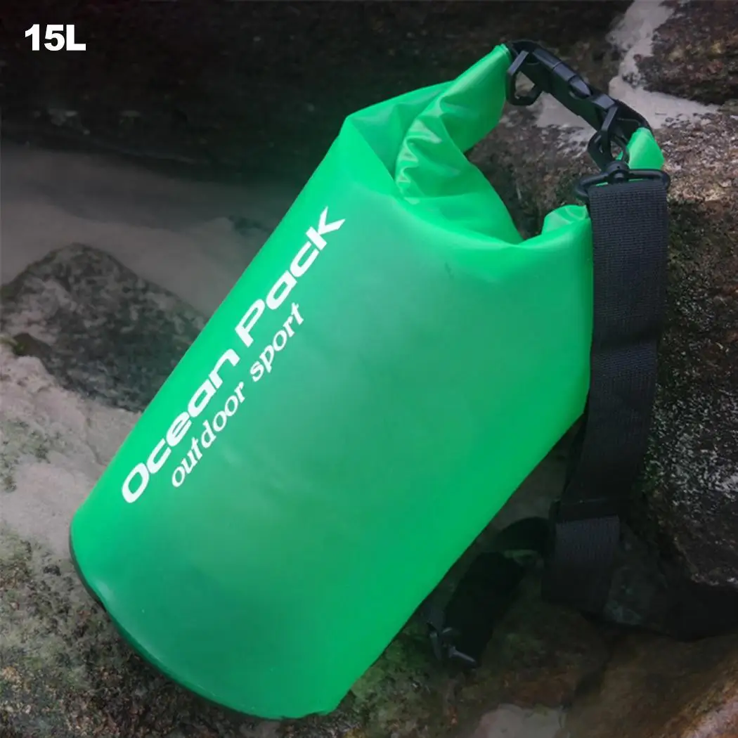 green 15l Унисекс повседневное водостойкий Письмо печати рюкзак Открытый 2L, 5L, 10L, 15L Пряжка Спортивная сумка рюкзак сумка - Цвет: green 15l