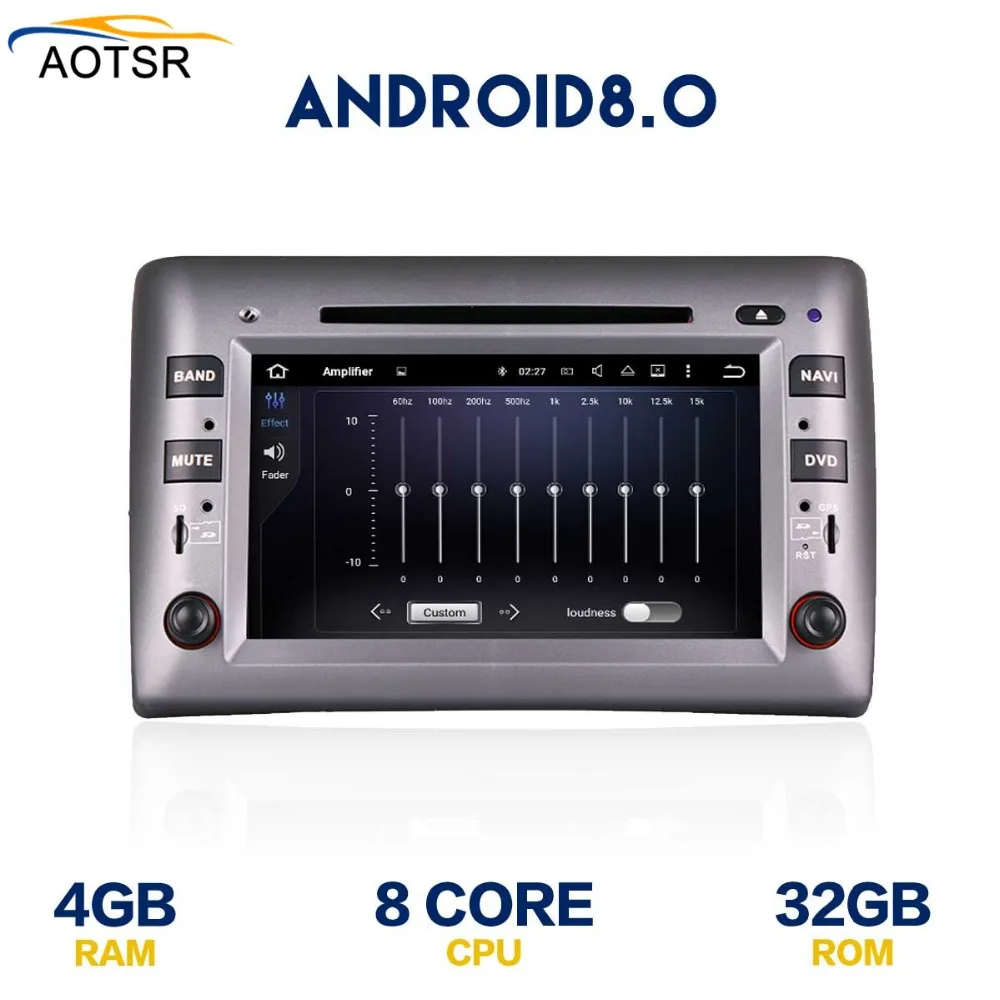 Автомобильный DVD плеер на Android 8 0 для Fiat Stilo 2002 2003 2004 2005 2006 2007 2008 2009 2010 радио